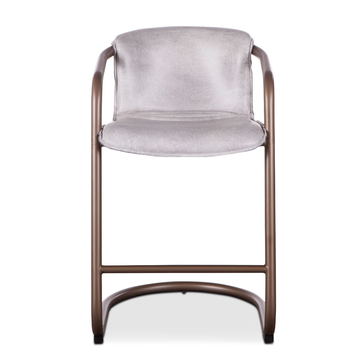 Portofino 22" Counter Chair in Vintage White Top Grain Leather by Home Trends & Design at Eve Furniture