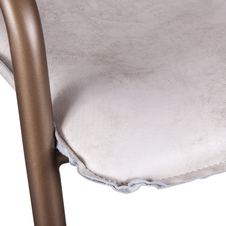 Portofino 22" Counter Chair in Vintage White Top Grain Leather by Home Trends & Design at Eve Furniture