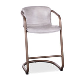 Portofino 22" Counter Chair in Vintage White Top Grain Leather by Home Trends & Design at Eve Furniture