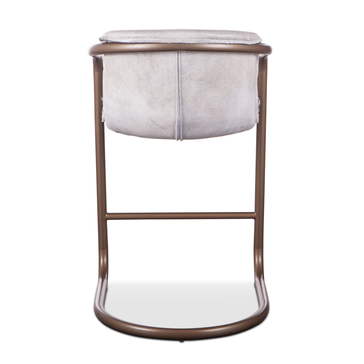 Portofino 22" Counter Chair in Vintage White Top Grain Leather by Home Trends & Design at Eve Furniture