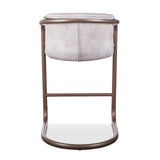 Portofino 22" Counter Chair in Vintage White Top Grain Leather by Home Trends & Design at Eve Furniture