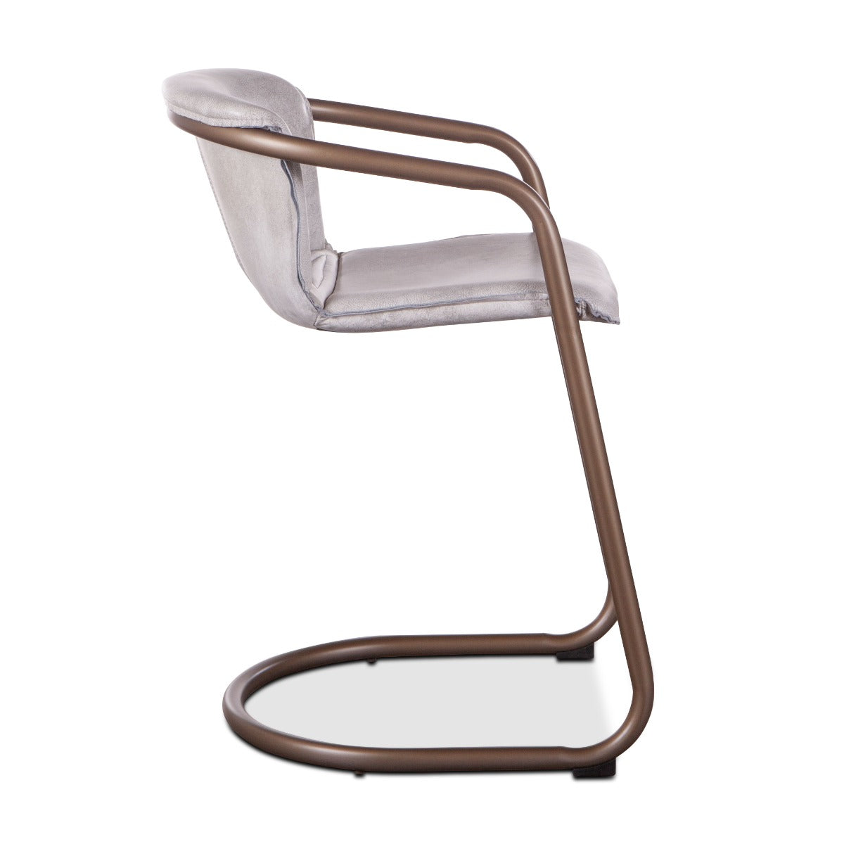 Portofino 22" Counter Chair in Vintage White Top Grain Leather by Home Trends & Design at Eve Furniture