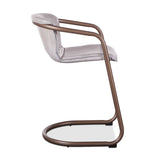 Portofino 22" Counter Chair in Vintage White Top Grain Leather by Home Trends & Design at Eve Furniture