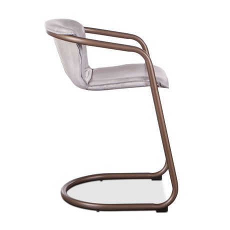 Portofino 22" Counter Chair in Vintage White Top Grain Leather by Home Trends & Design at Eve Furniture