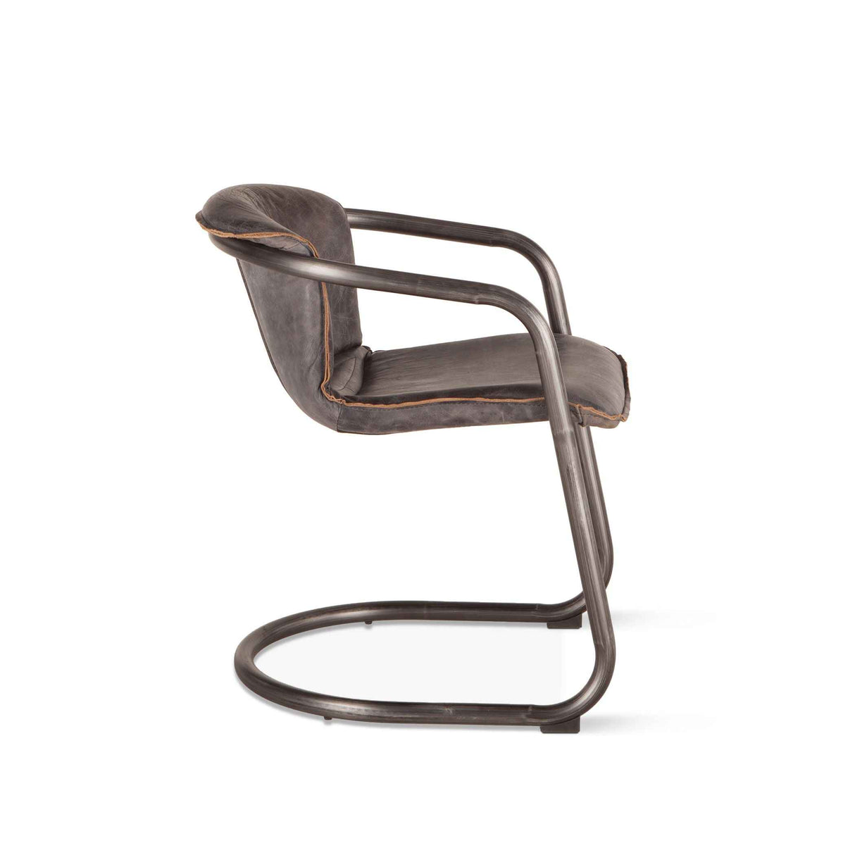 Portofino 22" Dining Chair in Antique Ebony Leather, Set of 2 by Home Trends & Design at Eve Furniture