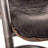 Portofino 22" Dining Chair in Antique Ebony Leather, Set of 2 by Home Trends & Design at Eve Furniture