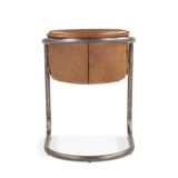 Portofino 22" Dining Chair in Berham Chestnut Leather, Set of 2 by Home Trends & Design at Eve Furniture