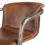 Portofino 22" Dining Chair in Berham Chestnut Leather, Set of 2 by Home Trends & Design at Eve Furniture