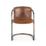 Portofino 22" Dining Chair in Berham Chestnut Leather, Set of 2 by Home Trends & Design at Eve Furniture