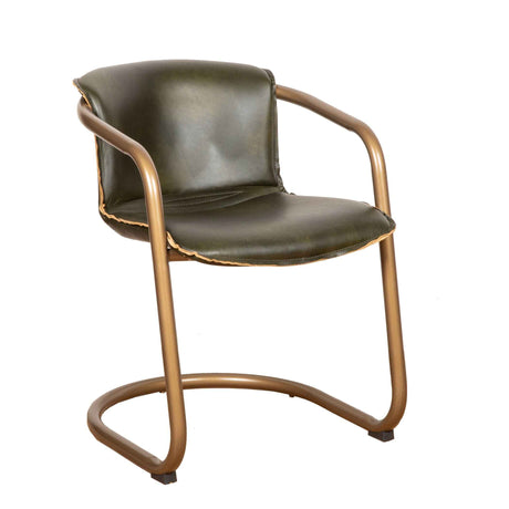 Portofino 22" Dining Chair in Emerald Green Leather, Set of 2 by Home Trends & Design at Eve Furniture