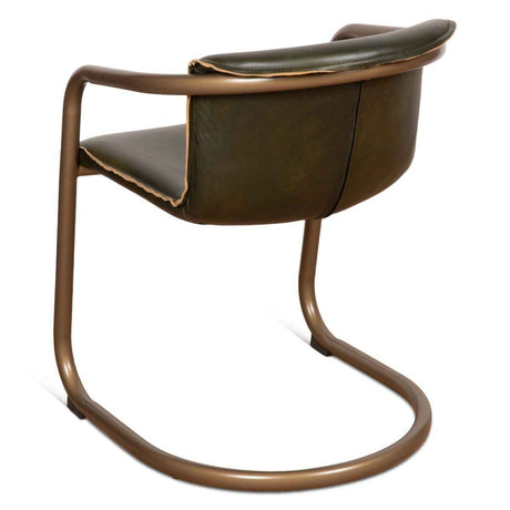 Portofino 22" Dining Chair in Emerald Green Leather, Set of 2 by Home Trends & Design at Eve Furniture