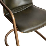 Portofino 22" Dining Chair in Emerald Green Leather, Set of 2 by Home Trends & Design at Eve Furniture
