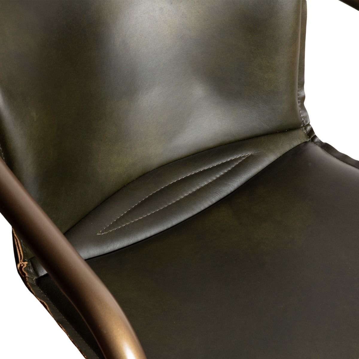 Portofino 22" Dining Chair in Emerald Green Leather, Set of 2 by Home Trends & Design at Eve Furniture