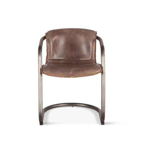 Portofino 22" Dining Chair in Jet Brown Leather, Set of 2 by Home Trends & Design at Eve Furniture
