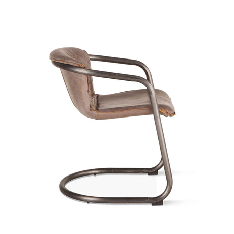 Portofino 22" Dining Chair in Jet Brown Leather, Set of 2 by Home Trends & Design at Eve Furniture