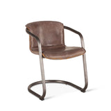 Portofino 22" Dining Chair in Jet Brown Leather, Set of 2 by Home Trends & Design at Eve Furniture