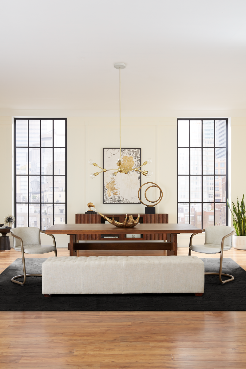Portofino 22" Dining Chair in Vintage White Leather, Set of 2 by Home Trends & Design at Eve Furniture