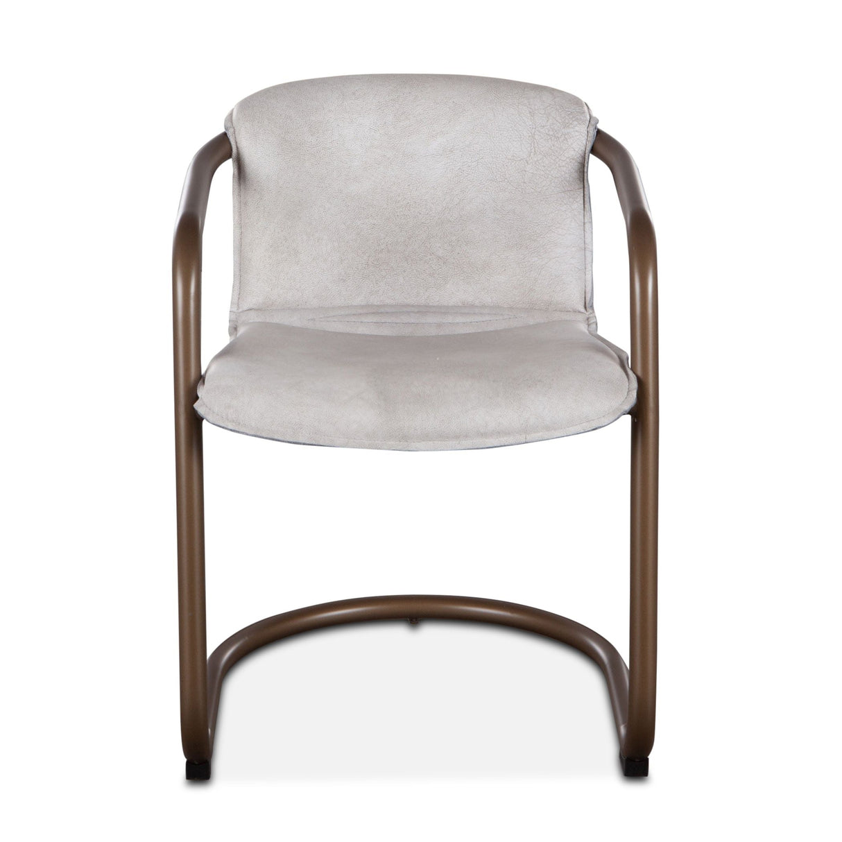 Portofino 22" Dining Chair in Vintage White Leather, Set of 2 by Home Trends & Design at Eve Furniture