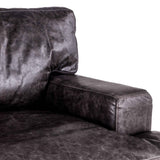 Portofino Industrial 41" Accent Chair in Morocco Black Leather by Home Trends & Design at Eve Furniture