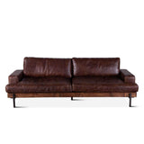 Portofino Industrial 94" Sofa in Geisha Brown Leather by Home Trends & Design at Eve Furniture