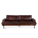 Portofino Industrial 94" Sofa in Geisha Brown Leather by Home Trends & Design at Eve Furniture