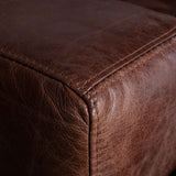 Portofino Industrial 94" Sofa in Geisha Brown Leather by Home Trends & Design at Eve Furniture