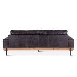 Portofino Industrial 94" Sofa in Morocco Black Leather by Home Trends & Design at Eve Furniture
