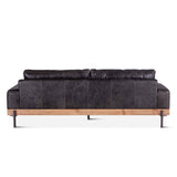 Portofino Industrial 94" Sofa in Morocco Black Leather by Home Trends & Design at Eve Furniture