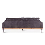 Portofino Industrial 94" Sofa in Morocco Black Leather by Home Trends & Design at Eve Furniture