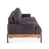 Portofino Industrial 94" Sofa in Morocco Black Leather by Home Trends & Design at Eve Furniture