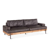 Portofino Industrial 94" Sofa in Morocco Black Leather by Home Trends & Design at Eve Furniture