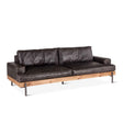 Portofino Industrial 94" Sofa in Morocco Black Leather by Home Trends & Design at Eve Furniture