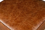 Portofino Loft Sectional Ottoman in Cocoa Brown Leather by Home Trends & Design at Eve Furniture