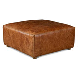 Portofino Loft Sectional Ottoman in Cocoa Brown Leather by Home Trends & Design at Eve Furniture