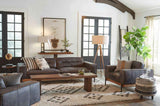 Portofino Modern 42" Accent Chair in Antique Ebony Leather by Home Trends & Design at Eve Furniture