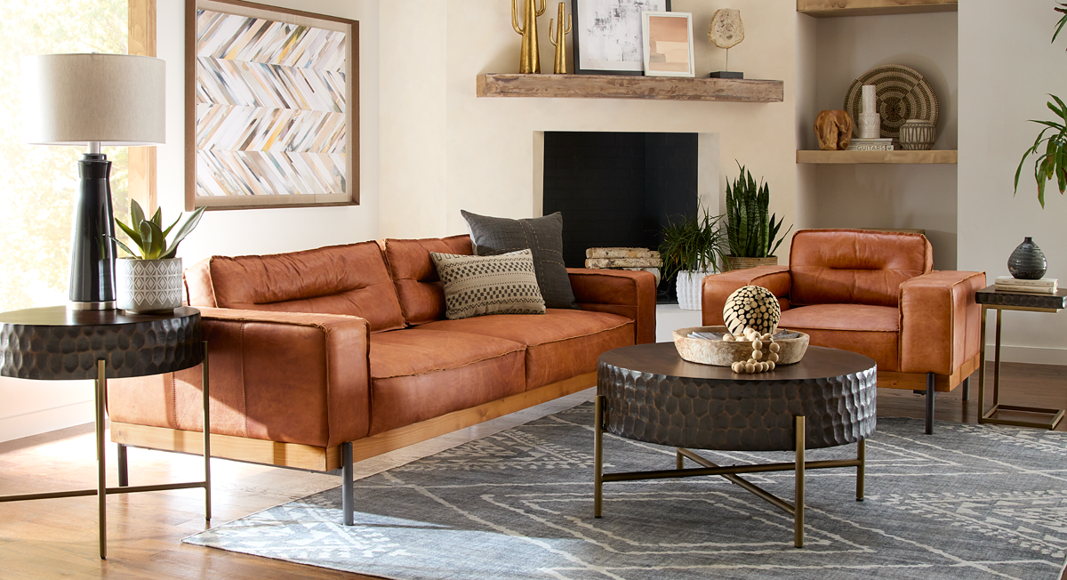 Portofino Modern 42" Accent Chair in Cocoa Brown Leather by Home Trends & Design at Eve Furniture