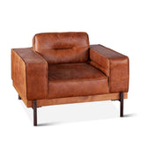 Portofino Modern 42" Accent Chair in Cocoa Brown Leather by Home Trends & Design at Eve Furniture