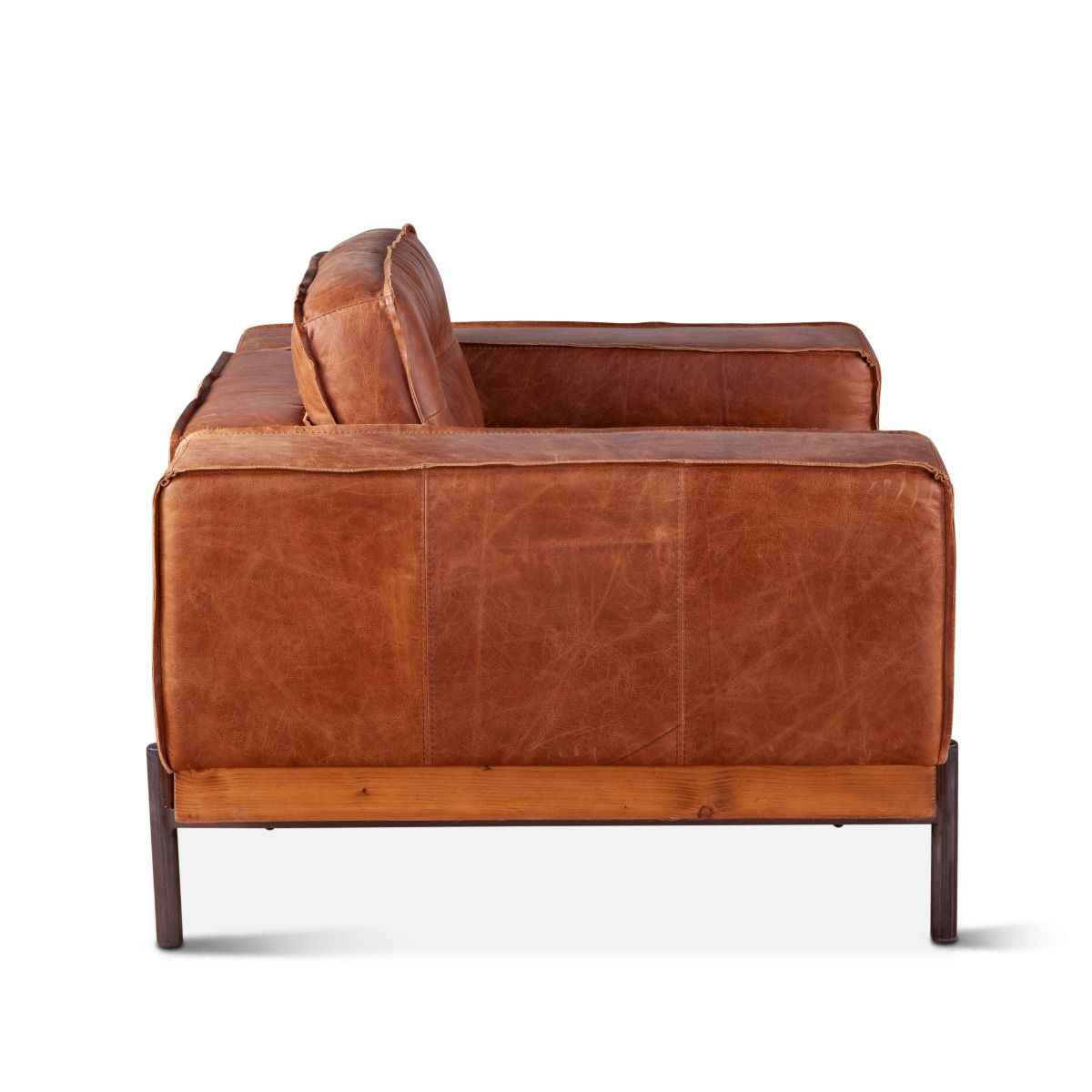 Portofino Modern 42" Accent Chair in Cocoa Brown Leather by Home Trends & Design at Eve Furniture