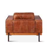 Portofino Modern 42" Accent Chair in Cocoa Brown Leather by Home Trends & Design at Eve Furniture