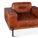 Portofino Modern 42" Accent Chair in Cocoa Brown Leather by Home Trends & Design at Eve Furniture