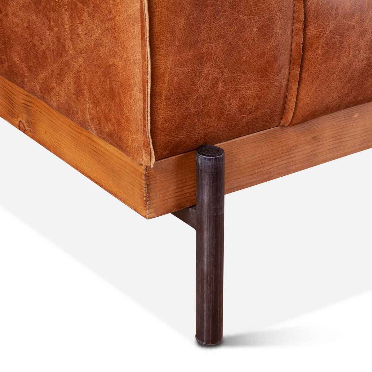 Portofino Modern 42" Accent Chair in Cocoa Brown Leather by Home Trends & Design at Eve Furniture