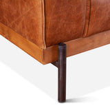 Portofino Modern 42" Accent Chair in Cocoa Brown Leather by Home Trends & Design at Eve Furniture