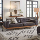 Portofino Modern 95" Sofa in Antique Ebony Leather by Home Trends & Design at Eve Furniture
