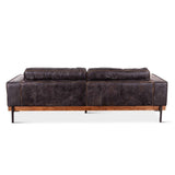 Portofino Modern 95" Sofa in Antique Ebony Leather by Home Trends & Design at Eve Furniture