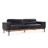 Portofino Modern 95" Sofa in Antique Ebony Leather by Home Trends & Design at Eve Furniture