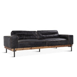 Portofino Modern 95" Sofa in Antique Ebony Leather by Home Trends & Design at Eve Furniture