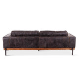 Portofino Modern 95" Sofa in Antique Ebony Leather by Home Trends & Design at Eve Furniture
