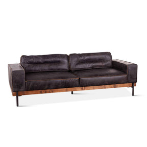 Portofino Modern 95" Sofa in Antique Ebony Leather by Home Trends & Design at Eve Furniture