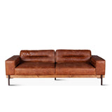 Portofino Modern 95" Sofa in Cocoa Brown Leather by Home Trends & Design at Eve Furniture