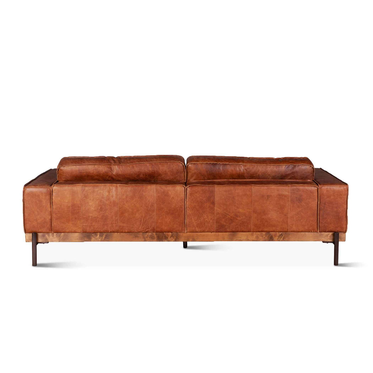 Portofino Modern 95" Sofa in Cocoa Brown Leather by Home Trends & Design at Eve Furniture